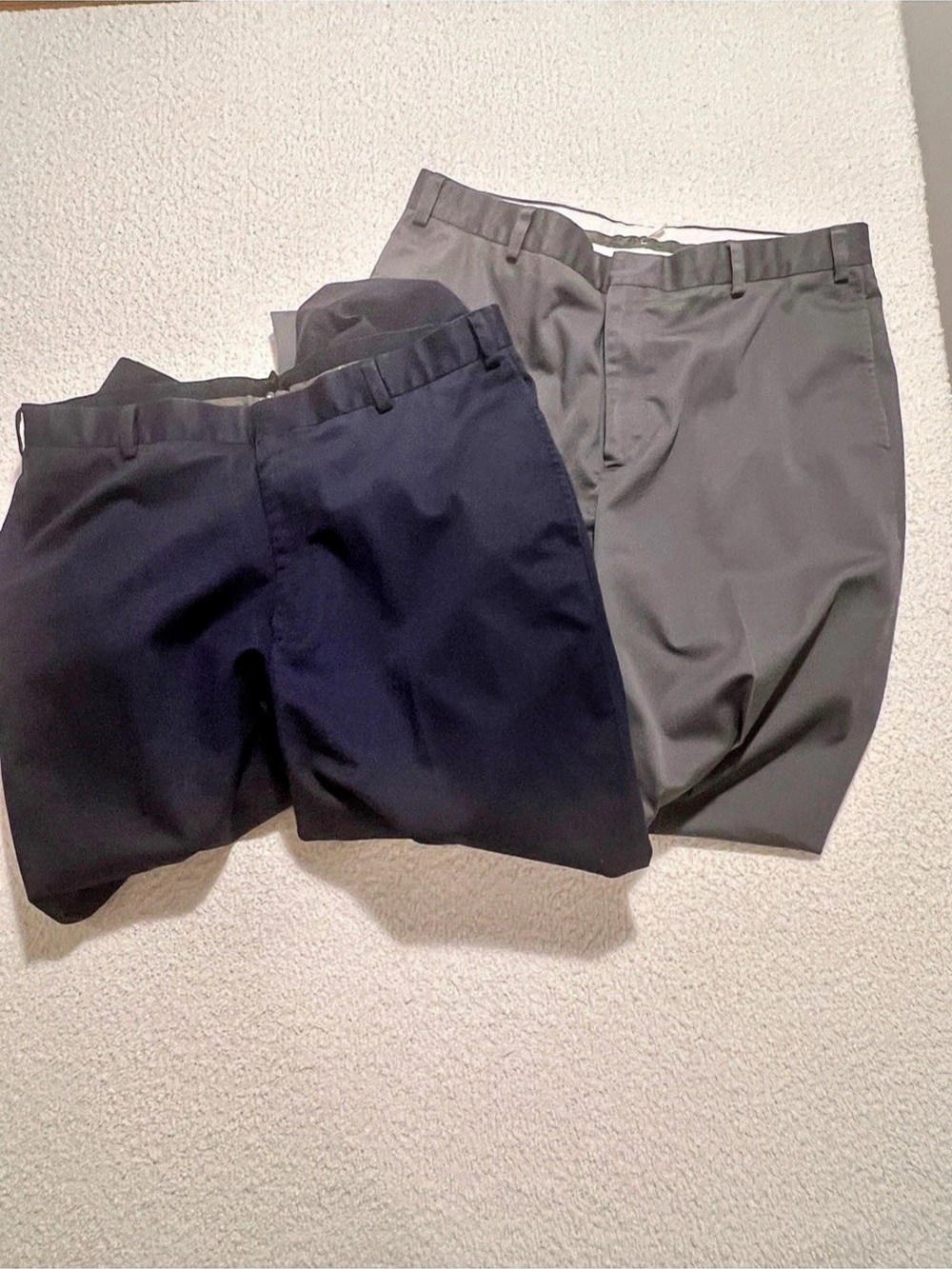 L.L.Bean Lot Men's Chino Pants Gray & Blue Size 37